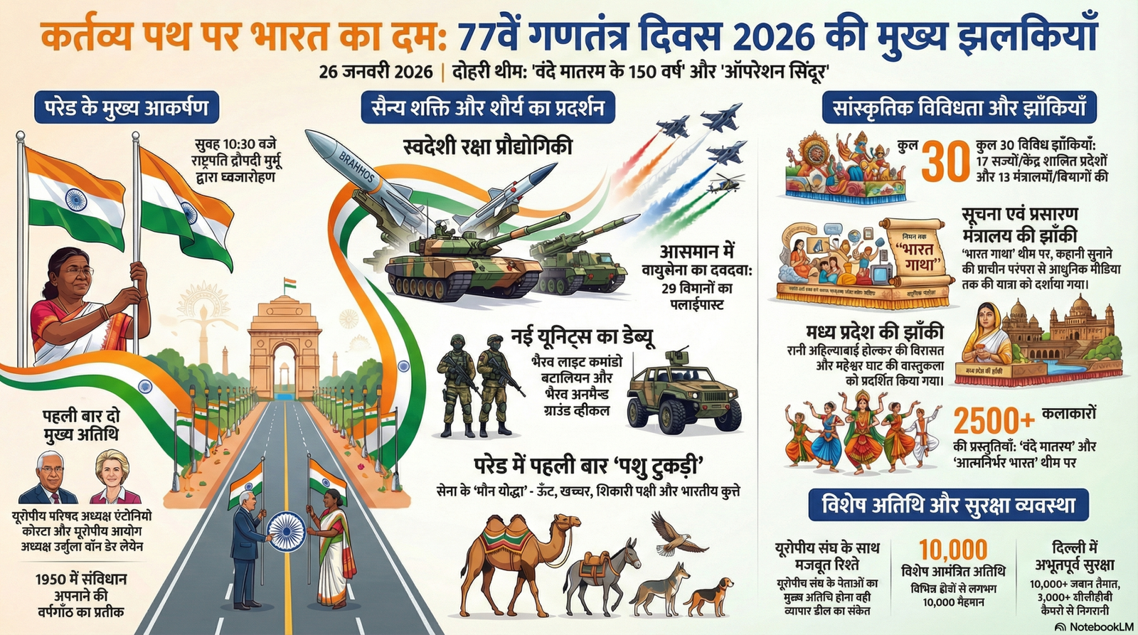 गणतंत्र दिवस 2026 की मुख्य झलकियाँ